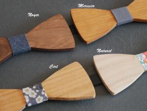 Différentes essences de bois pour noeuds papillon