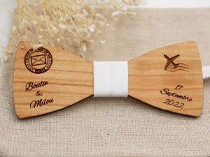 Noeuds papillon en bois pour mariage