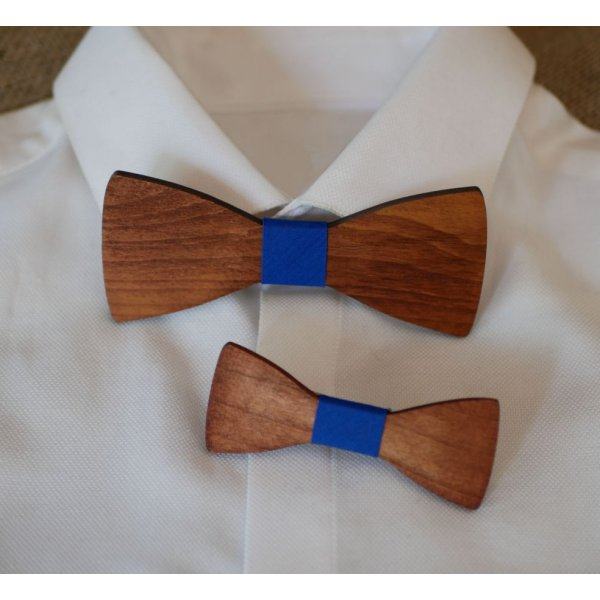 Broche mini noeud pap en bois à personnaliser