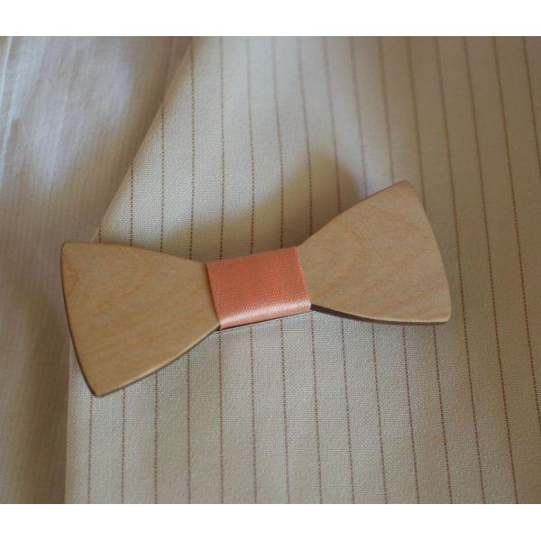 Broche mini noeud pap en bois à personnaliser
