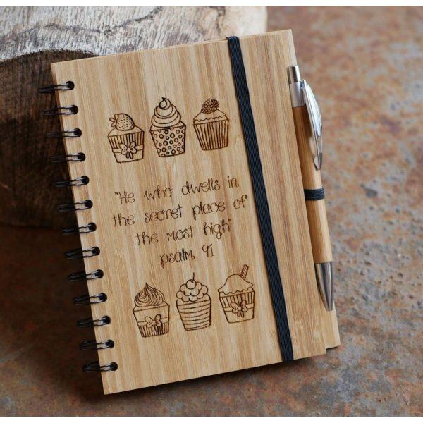 Carnet en bois Recettes de cuisine à personnaliser