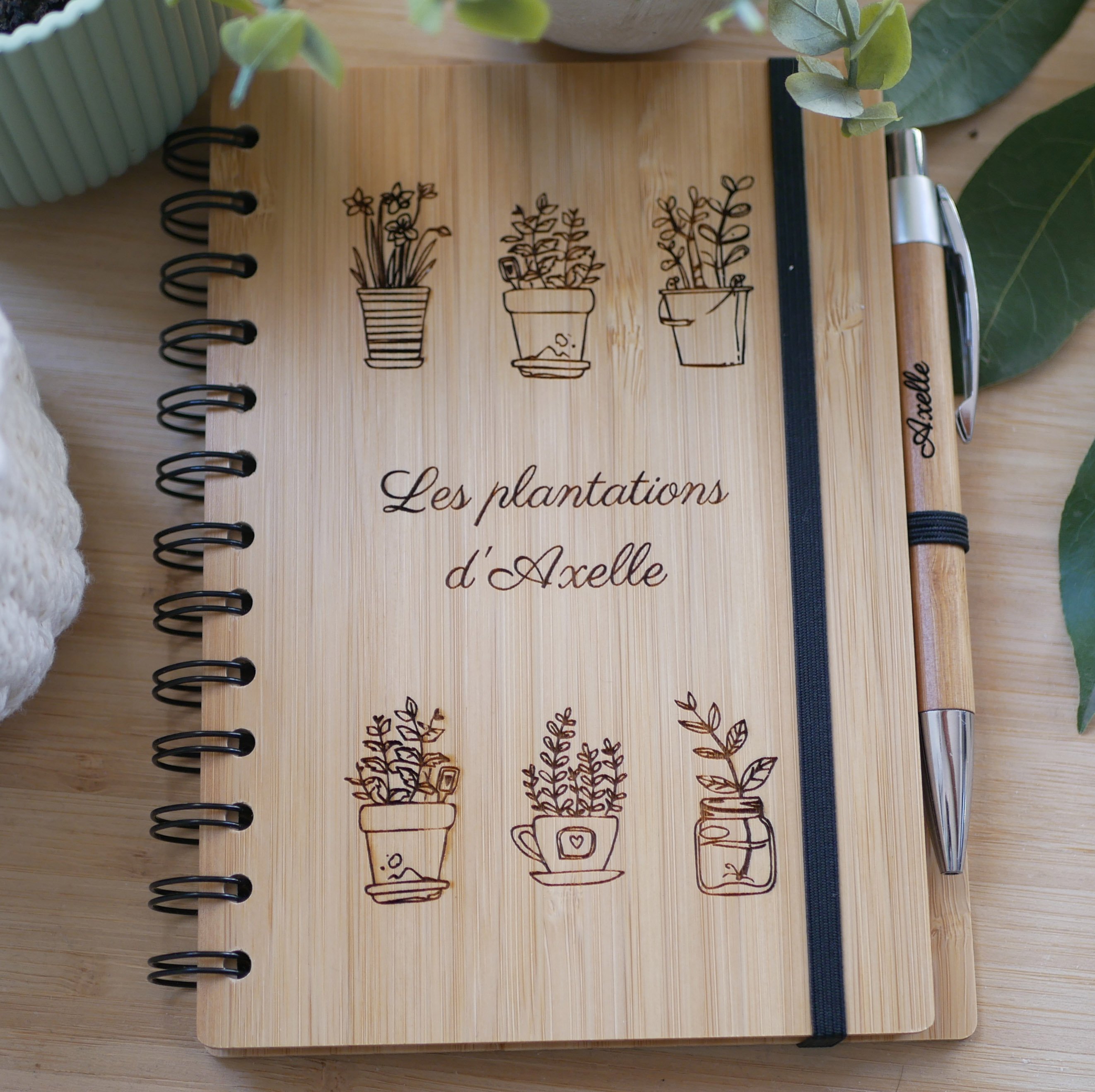 Carnet de notes pour plantes et jardinage &agrave; personnaliser