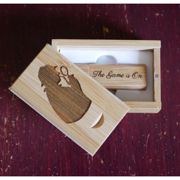 Clé Usb 3.0 32 Go dans coffret bois bambou à personnaliser par gravure 