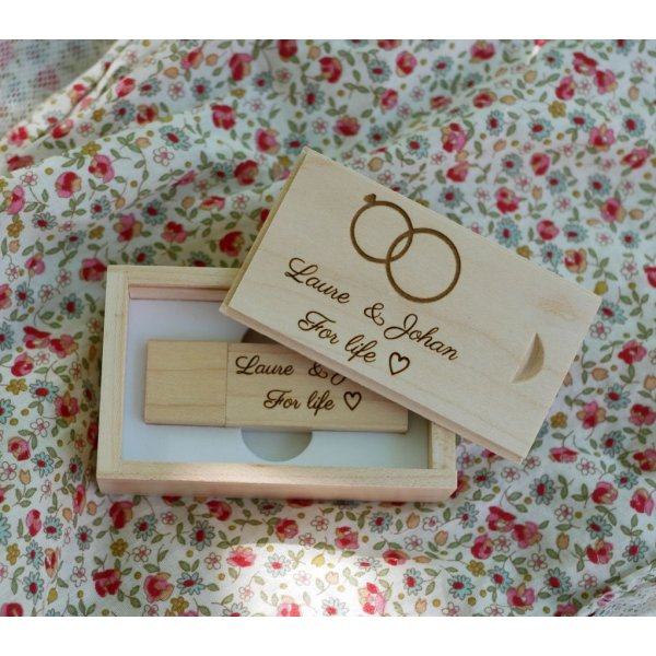 Clé Usb 3.0 32Go dans un coffret érable à personnaliser