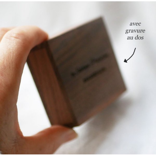 Clé Usb Coeur 32 Go dans coffret personnalisé bois foncé