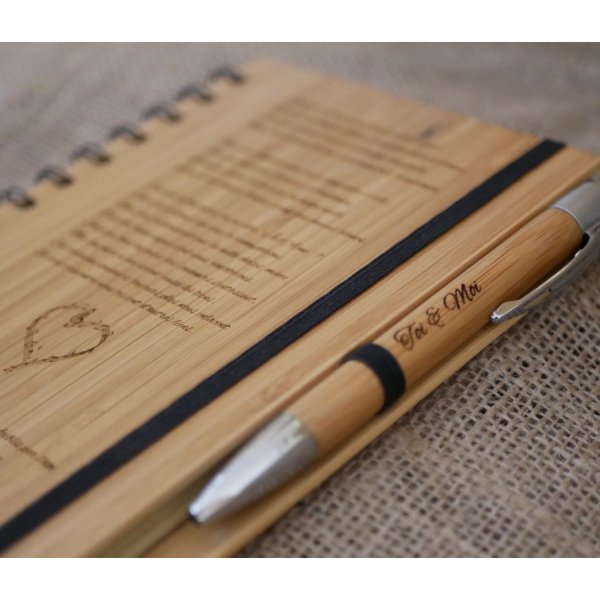 Livre d'or en bois pour mariage ou cérémonie à personnaliser
