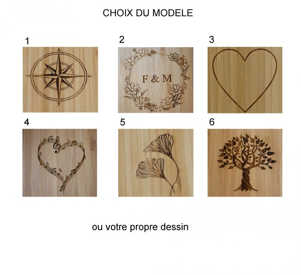 Livre d'or en bois pour mariage ou cérémonie à personnaliser