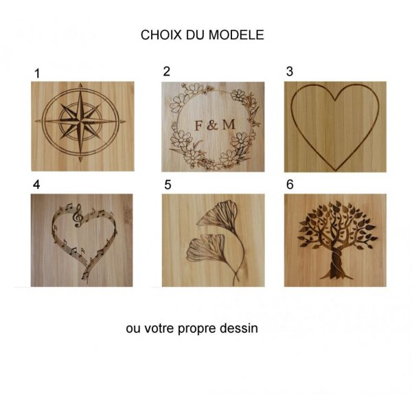 Livre d'or en bois pour mariage ou cérémonie à personnaliser