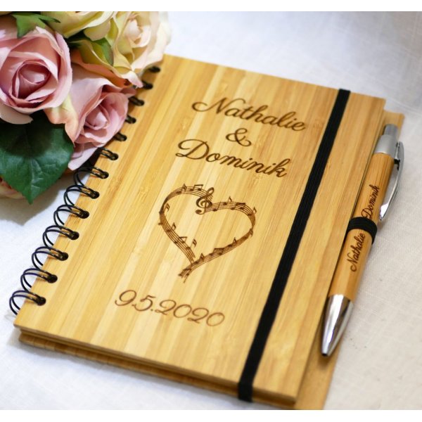 Livre d'or en bois pour mariage ou cérémonie à personnaliser