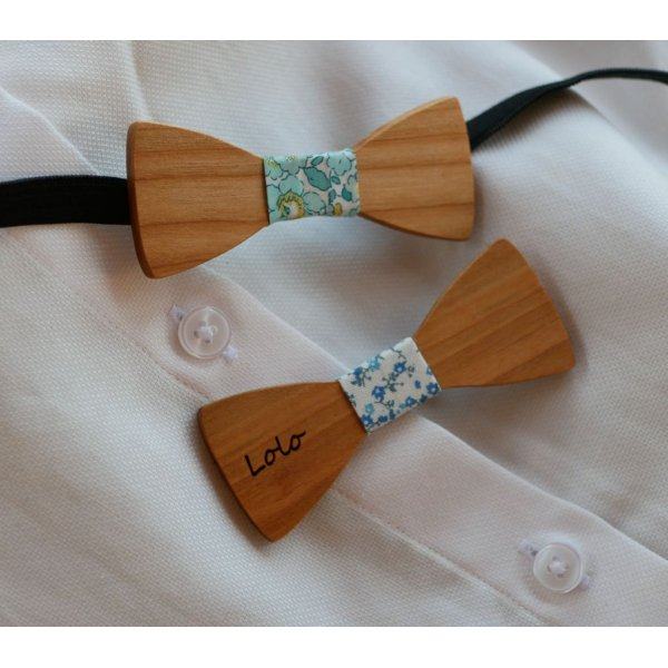 MINI noeud papillon enfant en bois à personnaliser