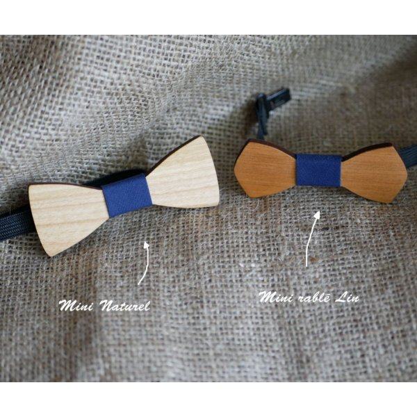 Noeud papillon en bois Mini "le rablé" pour enfant à personnaliser