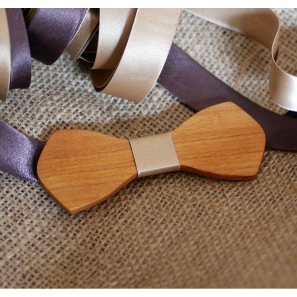Noeud papillon homme en bois français  "le rablé" de petite taille et personnalisable