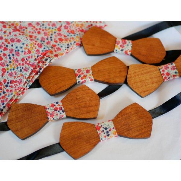 Noeud papillon homme en bois français  "le rablé" de petite taille et personnalisable