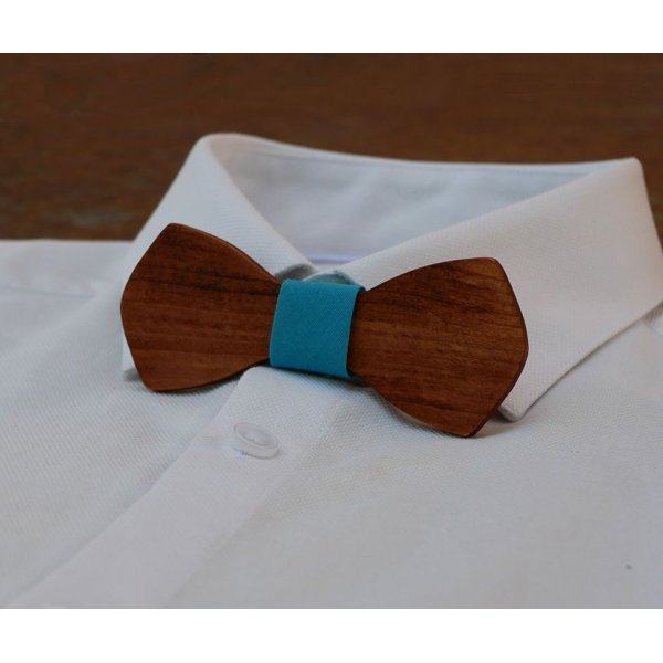 Noeud papillon homme en bois français  "le rablé" de petite taille et personnalisable