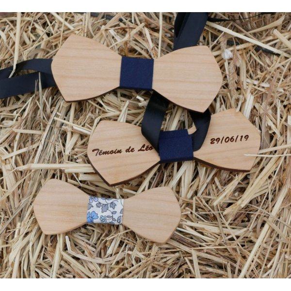Noeud papillon enfant en bois "le rablé" à personnaliser