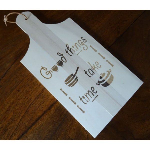 Planche &agrave; d&eacute;couper en bois cuisine grav&eacute;e