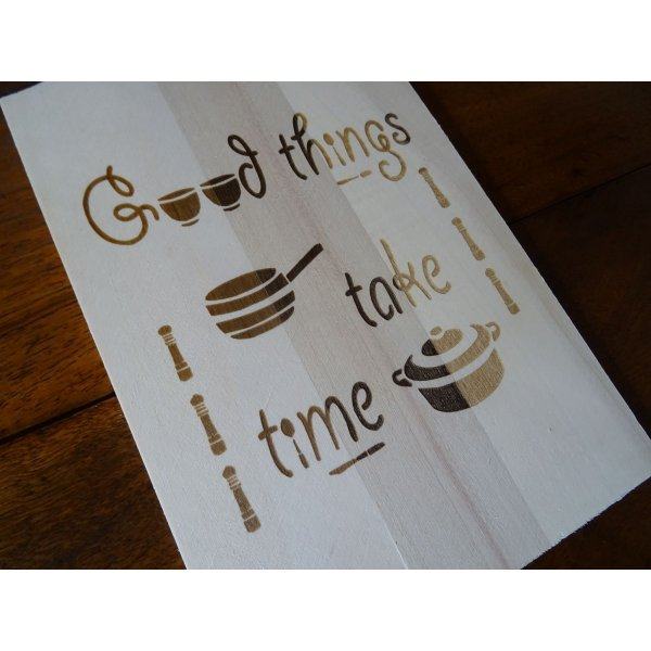 Planche &agrave; d&eacute;couper en bois cuisine grav&eacute;e