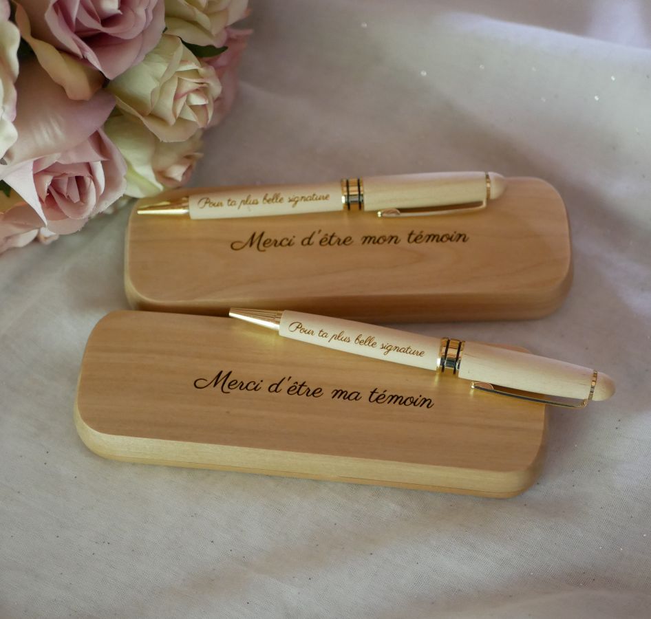 Stylo en Bois de Rose à Graver au Laser - Élégance Personnalisée