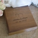 Coffret photo et Clé Usb 3.0 bois noyer 32 Go personnalisable